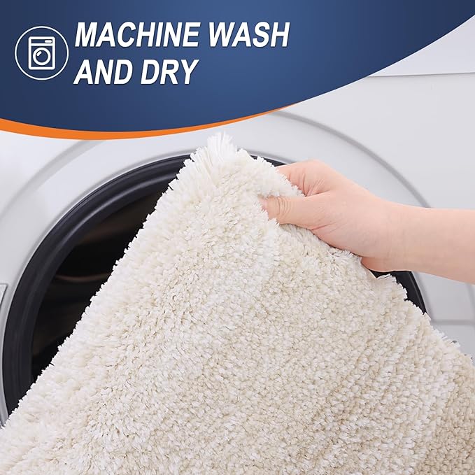 OLANLY Microfiber Bathroom Rugs Sets 3 Piece, 30"x20"+24"x16"+24"x20"