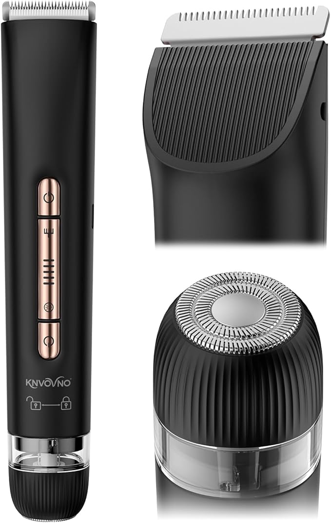 Bikini & Body Hair Trimmer for Women, Dual Head - IPX7 Waterproof Electric Razor for Gentle Pubic, Facial, Underarm, and Leg Shaving