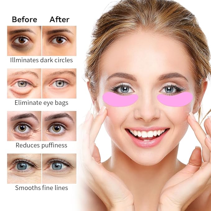 my novel things Reusable Eye Pads 6 Pairs, Silicone Face Patches and Gel Under Eye Pads Cold Warm Eye Compress for Reduce Puffiness Circles Wrinkle Cooling Eye Mask Ice Packs Gift for Women Girls