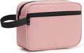 XIRYOHEAUR Travel Hanging Toiletry Bag with Carry Handle - Water-Resistant Small Cosmetic Organizer for Men & Women, Makeup, Shaving Kit, Gym & Travel Essentials (Dusty Pink)