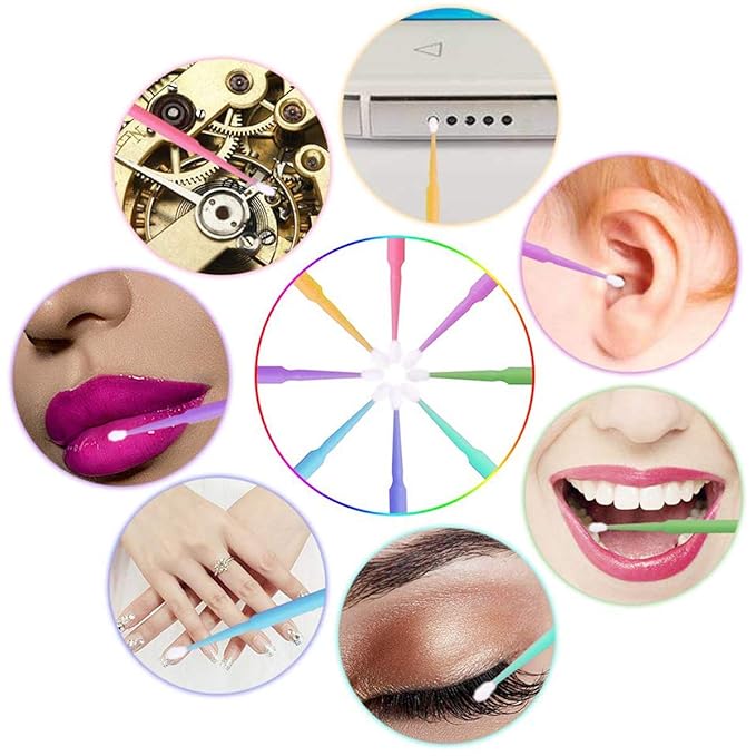 Akstore 600 PCS Disposable Micro Applicators Brush Eyelash Extension (Pink)