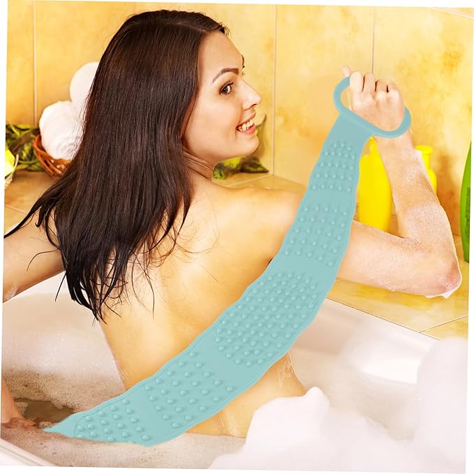 MERRYHAPY Body Scrubber Belt Bath Massage Strap for Back Comfortable Shower Towel Brush with Hooks for Exfoliating and Relaxing Bath Experience