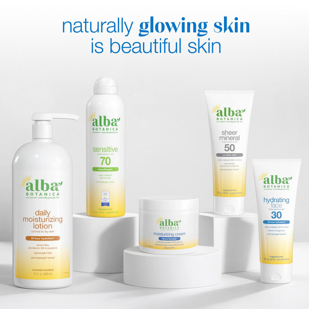 Alba Botanica Daily Moisturizing Lotion, Dry to Very Dry Skin, with Shea Butter and Coconut Oil, 32 Oz (Packaging May Vary)