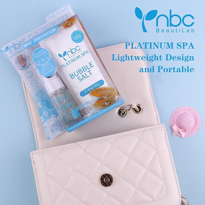nbc BeautiLab Pedicure Foot Soak Set - Upgraded 6 in 1 Foot Spa, Foot Bath Spa, Pedicure Kit, Foot Soak for Tired & Dry Cracked Feet, Athletes Feet, Bad Odor, Softens Calluses (Pearl)