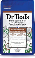 Dr Teal's Salt Soak with Pure Epsom Salt, Nourish & Protect with Coconut Oil, 3 lbs