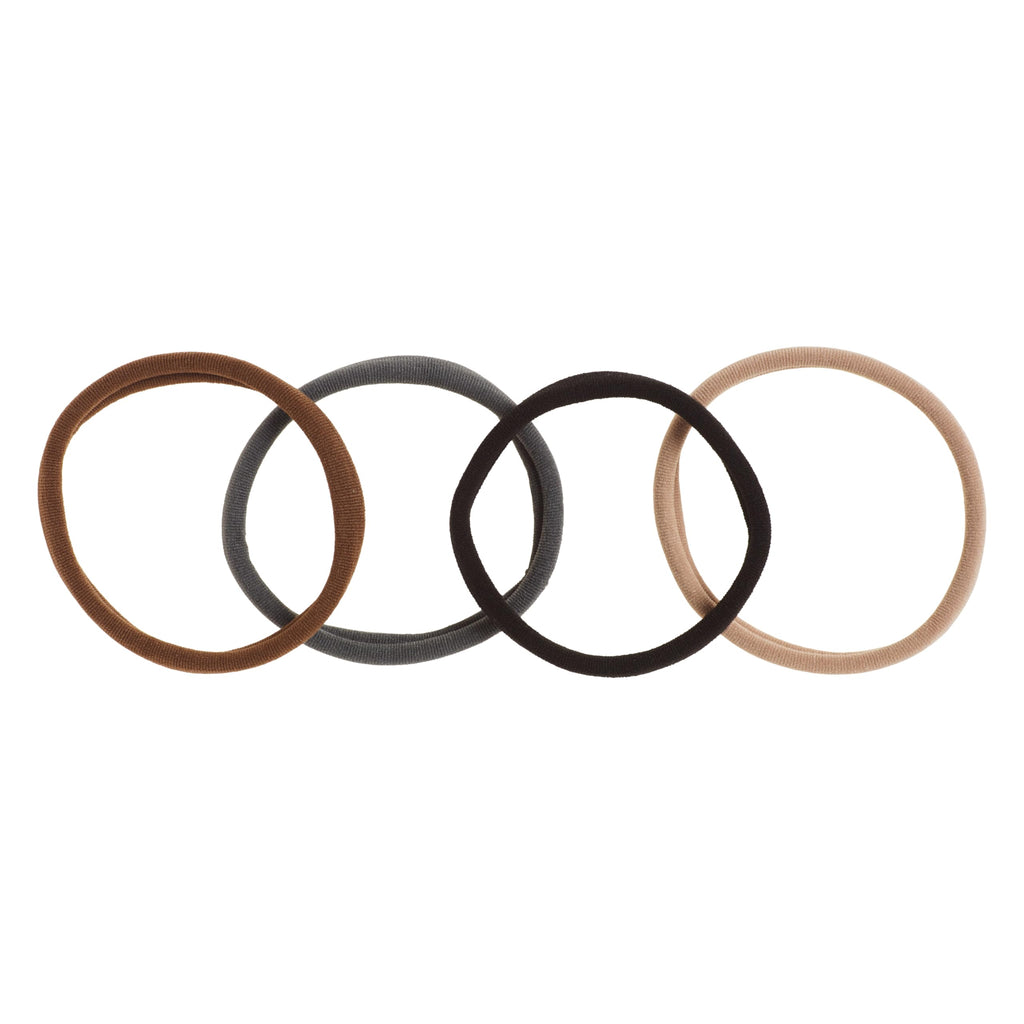 Goody Ouchless Seamless Hair Elastics, 10 Ct, Neutral Tones, Damage-Free Gentle Hold Ties, No Snag or Pull, For All Occasions, Chic Styling Accessories for Women & Men, All Hair Types
