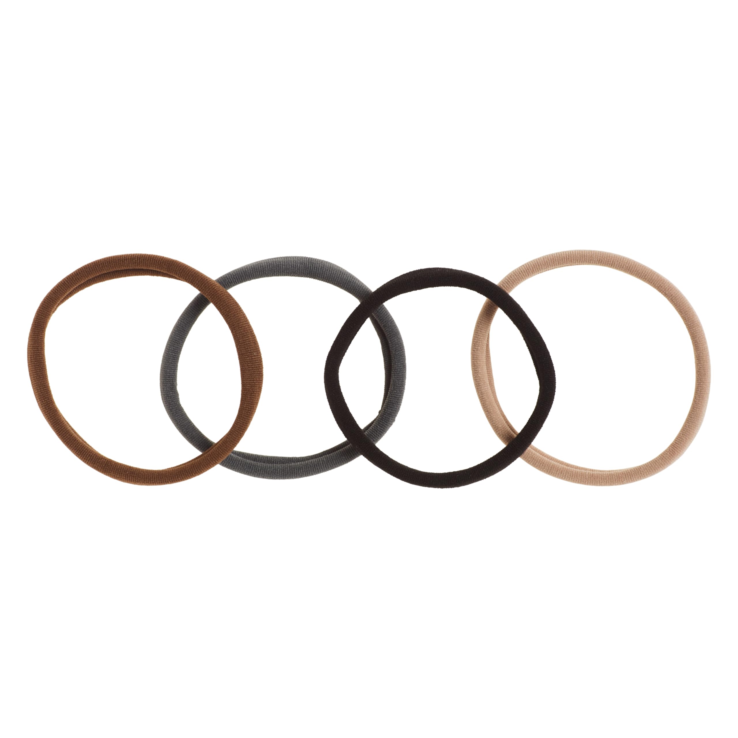 Goody Ouchless Seamless Hair Elastics, 10 Ct, Neutral Tones, Damage-Free Gentle Hold Ties, No Snag or Pull, For All Occasions, Chic Styling Accessories for Women & Men, All Hair Types