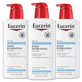 Eucerin Daily Hydration Body Lotion for Dry Skin, Unscented Body Moisturizer with Sunflower Oil and Pro-Vitamin B5, 16.9 Fl Oz Bottle, Pack of 3