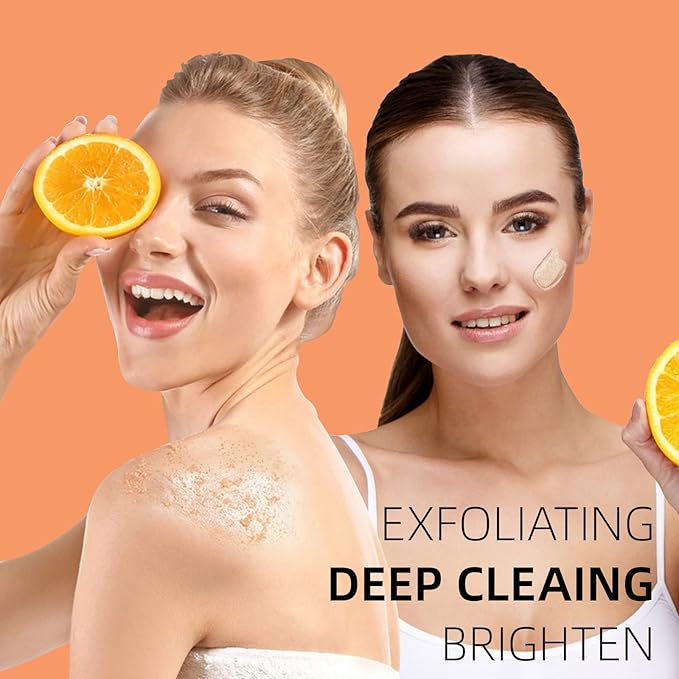 YAFUSIPE Vitamin C and Retinol Facial Scrub Face Scrubs Exfoliating Face Wash Vitamin C Facial Body Scrub Microdermabrasion Exfoliator for Blackhead Ingrown Hair KP Bump Eraser Exfoliant 3.5OZ