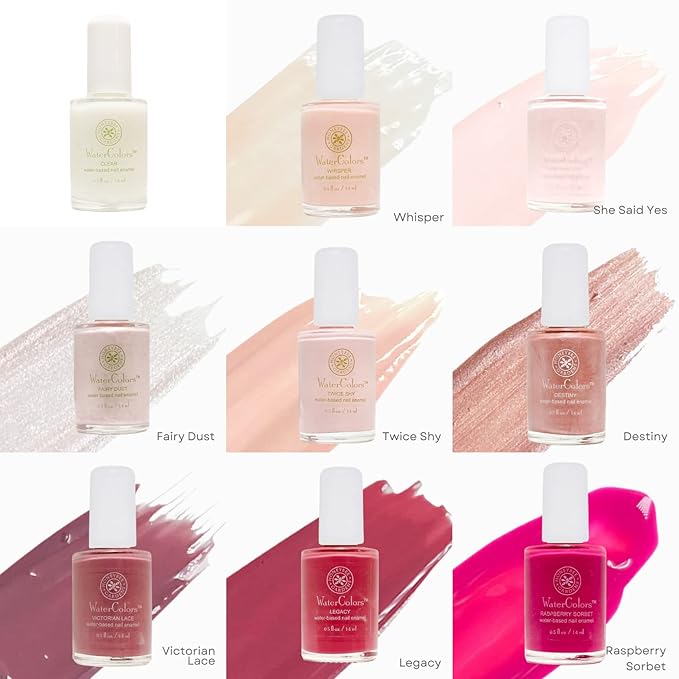 Honeybee Gardens Water-Based Nail Enamel, Twice Shy, Matte Nude Pale Pink, Eco-Friendly, Odorless & Vibrant Polish, 0.5 fl oz