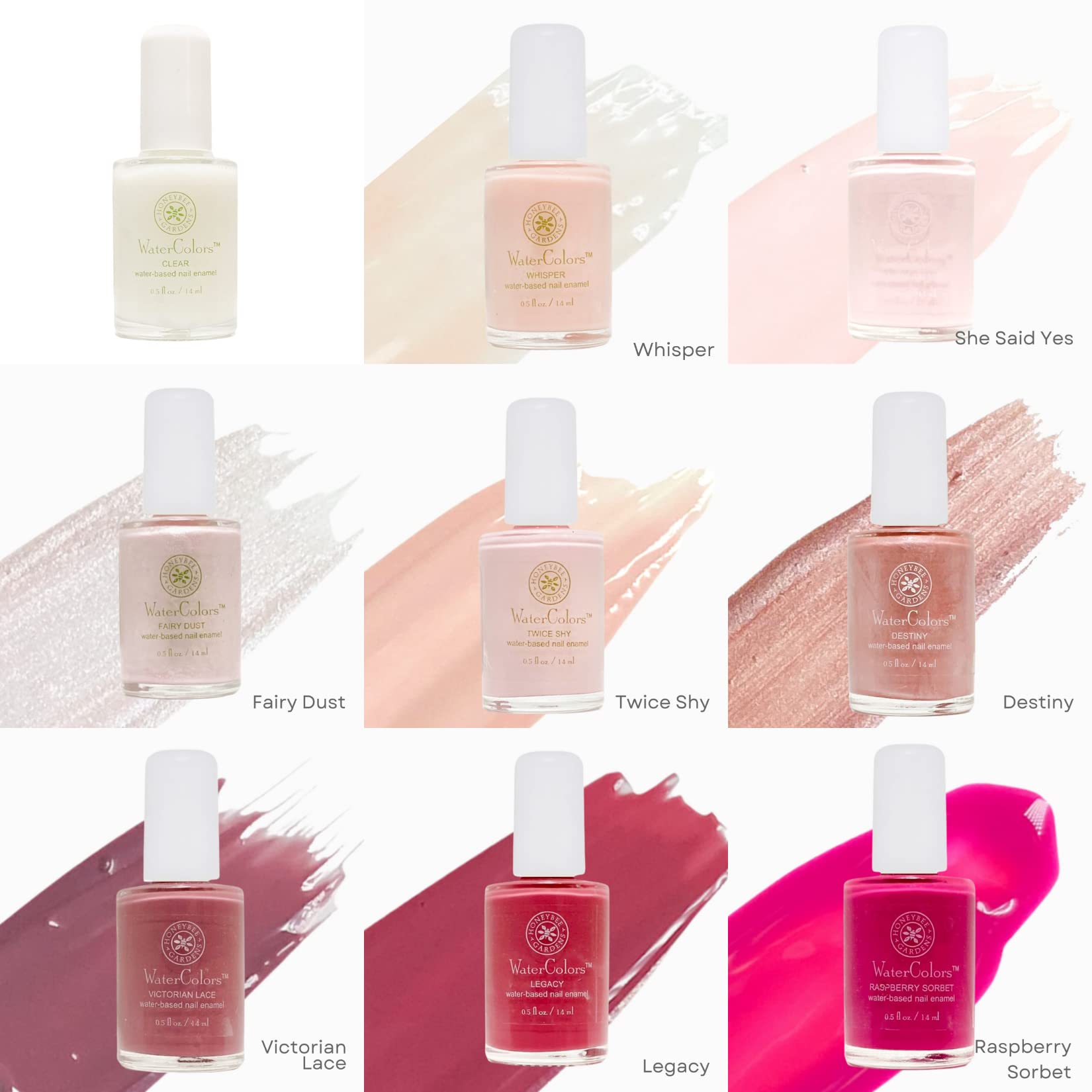 Honeybee Gardens Water-Based Nail Enamel, Valentine, Matte True Medium Pink, Eco-Friendly, Odorless & Vibrant Polish, 0.5 fl oz