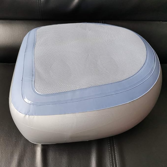 Hot Tub Booster Cushion w/Suction Cups, Inflatable Spa Cushion PVC Bathtub Pillow, Soft Seat Back Support Tub Booster Pad for Adults at Home Spa & Rest (Blue)
