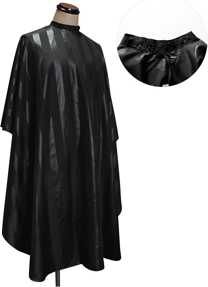 SMARTHAIR Professional Salon Cape, Polyester, Black, 54'x62', Barber Hair Cut Cape
