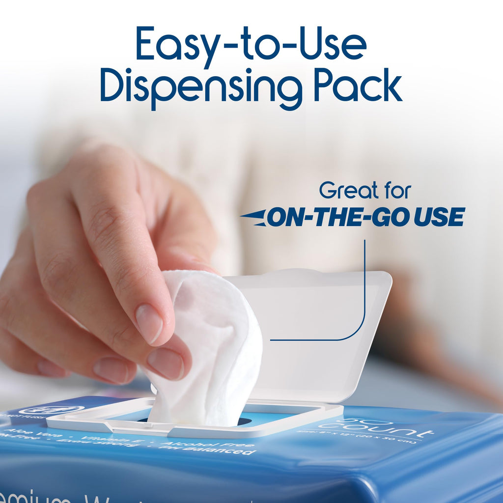 Inspire Adult Wet Wipes, Wash Cloths | Adult Wipes for Incontinence & Cleansing for Elderly, 8"x12" (50 Count (Pack of 1))