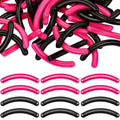 Mudder 80 Pieces Eyelash Curler Refills Eyelash Curler Pads Silicone Rubber Replacement Refills Pads for Universal Eye Lash(Black, Rose)