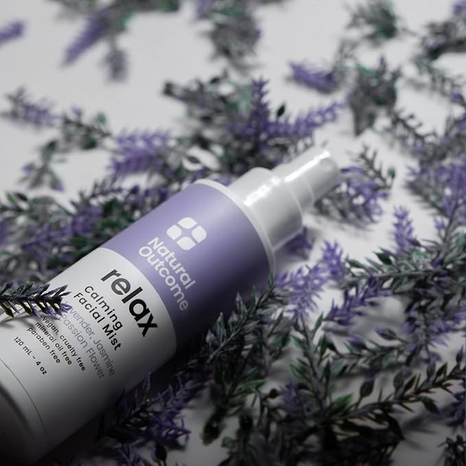 natural outcome Calming Face Mist and Setting Spray - Aromatherapy Face and Body Mist, Relaxing Pillow Mist with 100% Pure Lavender - 4 oz