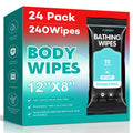 XL Ultra Thick Body Wipes for Adults - 240 Count Extra Large Disposable Cloth Wet Cleansing No Rinse Bathing Washcloths, Waterless Shower，Bath Wipe for Women, Men & Elderly