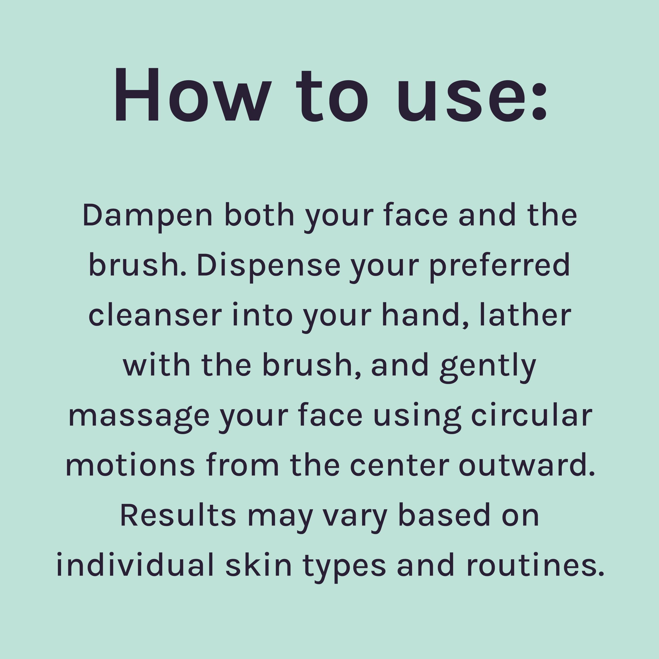 LOLLIPOP Dual-Sided Facial Cleansing Brush | Palm Size Silicone Face Exfoliator and Soft Fiber Cleanser | Manual Face Scrubber for Pores, Makeup Removal, Blackhead and Skincare Routine, Minty