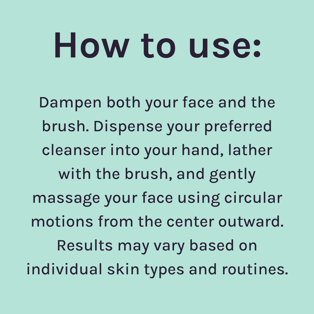 LOLLIPOP Dual-Sided Facial Cleansing Brush | Palm Size Silicone Face Exfoliator and Soft Fiber Cleanser | Manual Face Scrubber for Pores, Makeup Removal, Blackhead and Skincare Routine, Minty