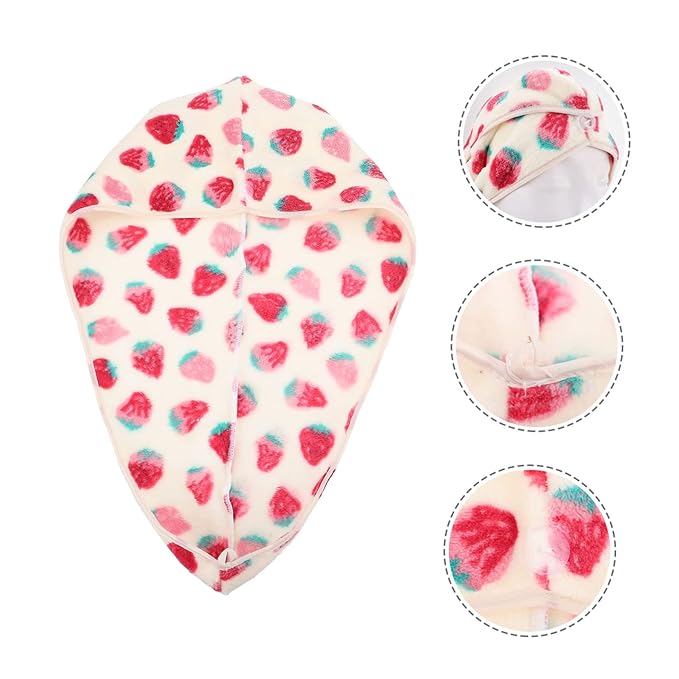 CIMAXIC Hair Drying Cap Absorbent Shower Hat Soft Microfiber Turban for Fast Hair Drying Suitable for All Types Household Bathing