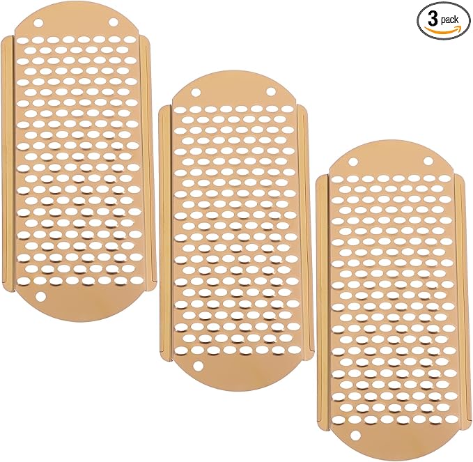 3pcs Foot File Replacement Blades, Stainless Steel File Callus Tool Corn Remover Skin Remover Foot File Tool Feet Shaver Dead Skin Convenient Foot Scraper (Gold)