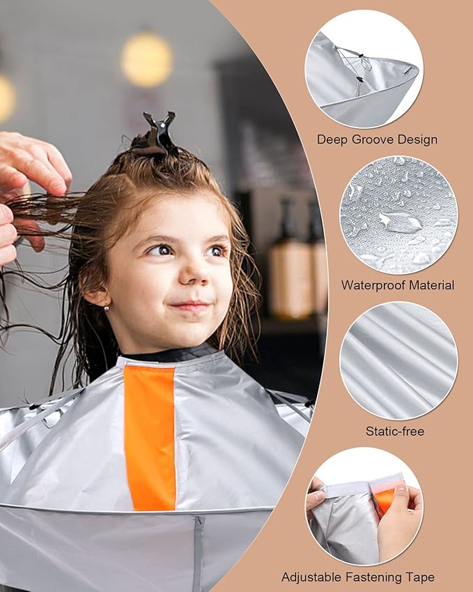 Lictin Hair Cutting Cape - Haircut Cape Umbrella with 1PCS Black Comb