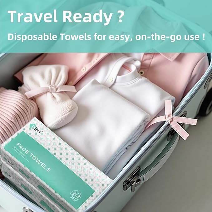 Ditoi Face Towels,Ultra Soft Disposable Face cloths-Travel Essentials