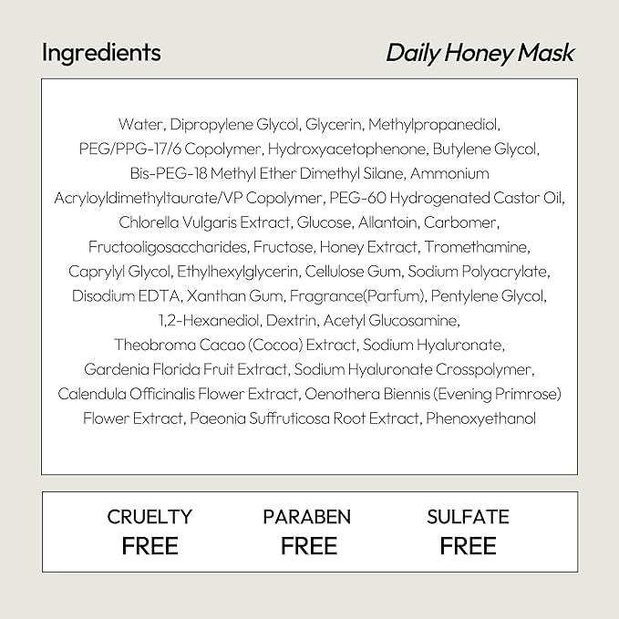 LAPCOS K Beauty Honey Sheet Mask - Nourishing & Hydrating Face Masks with Hyaluronic Acid to Hydrate and Tighten Dry Skin - Highly Breathable Lyocell Sheet Korean Skin Care Beauty Favorite (Pack of 5)