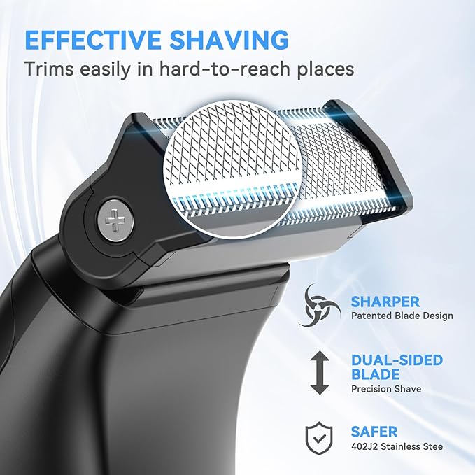 Manscape Mens Body Hair Trimmer Pubic, Groin & Ball Electric Shaver kit