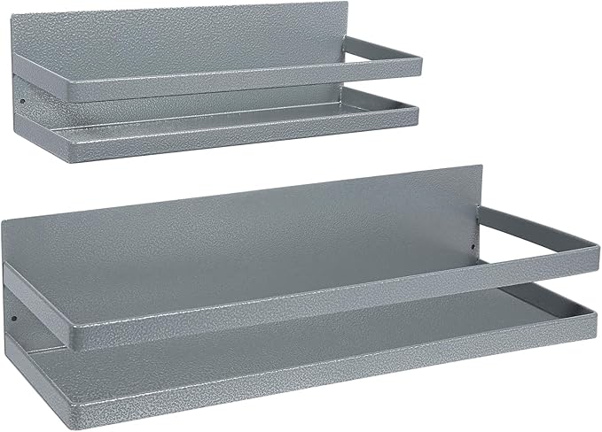 Uten Magnetic Spice Rack for Refrigerator 2 Pack, Strong Heavy Duty Metal
