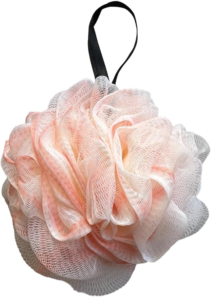 Black Bath Shower Loofah Exfoliating Body Back Scrubber Sponge for Women Men 60g (1 Pack)