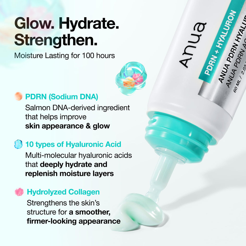 Anua PDRN Hyaluronic Acid 100 Moisturizing Cream, 2.02 fl oz