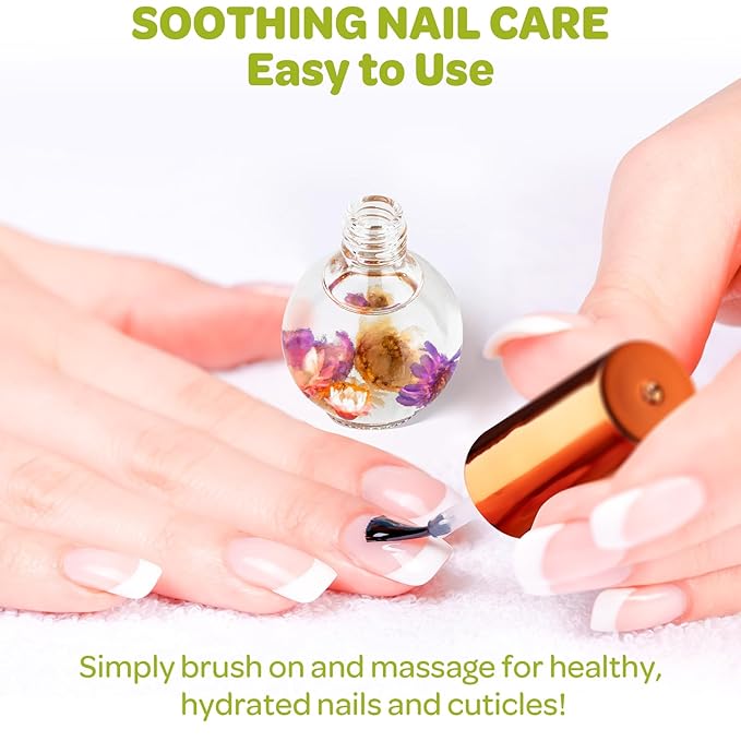 Cuticle Oil, Jasmine Cuticle Nail Oil Infused with Real Flowers 15ml