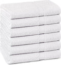 Towel and Linen Mart 100% Cotton White 6 Pack Bath Towel Set, Quick Dry, Super Absorbent, Light Weight, Soft Feel for Hotel, Spa and Bathroom (27 X 54) (White, 27 x 54 6 Pack)