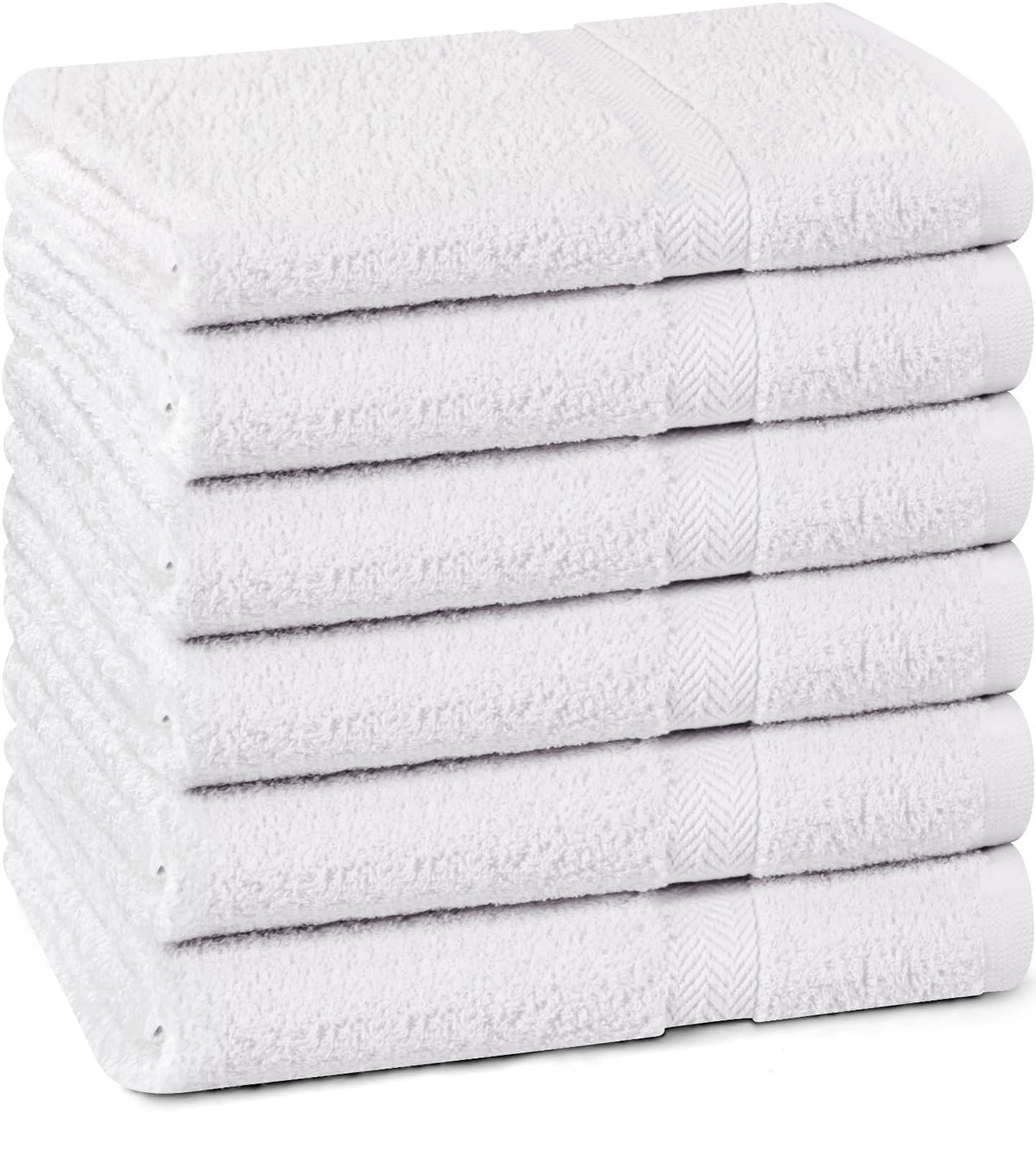 Towel and Linen Mart 100% Cotton 6 Pack Bath Towel Set, Quick Dry, Super Absorbent, Light Weight, Soft, (27 x 54 Pack of 6) (27 x 54 6 Pack, Plum, Pink, Beige, Grey, White, Peach)