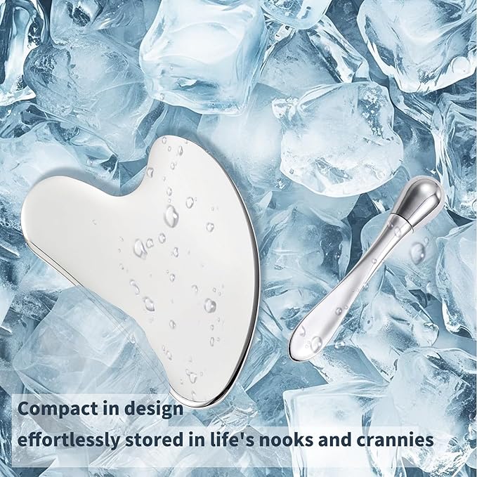 annrose Stainless Steel GuaSha & Eye Cream Applicator Facial Tools