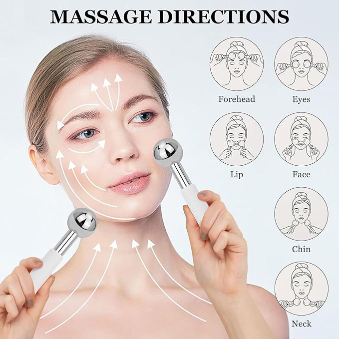 Jade Eye Mask - Resin Scalp Comb 4 Pcs Set & Ice Globes for Face
