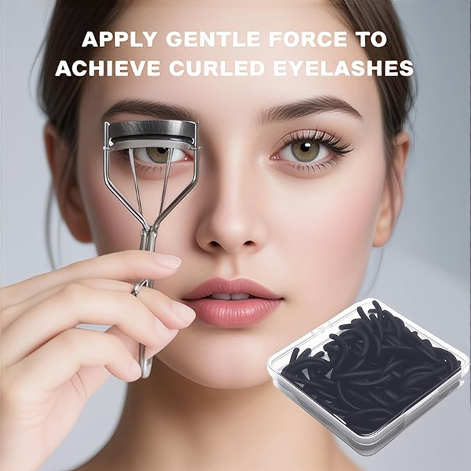 80Pack Fit for Tweezerman Eyelash Curler Refills,High Elasticity Silicone Replacement Pad Compatible with Tweezerman Eyelash Curler,Gentle & Safe,Use with Eye Lash Curlers.