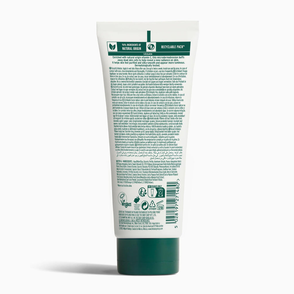 The Body Shop Vitamin C Glow Boosting Microdermabrasion – Exfoliation for Tired, Dull Skin – Vegan – 100ml
