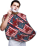 Beard Trimming Catcher Apron, Waterproof Non-Stick Grooming Bib for Shaving, Ideal for Men Dad Father’s Day, Motorcycle American Flag Motocross Dirt Bike Shave Bib