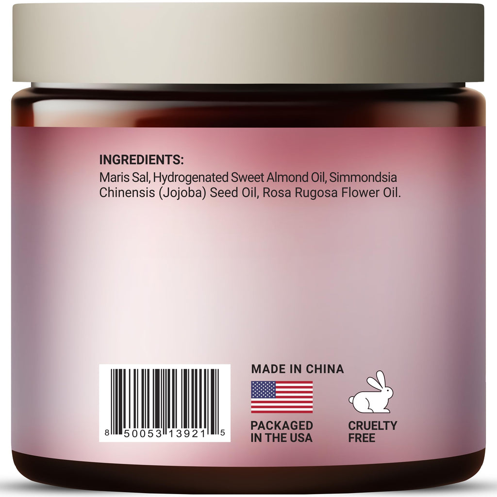 SOULSPA PURE Rose & Almond Body & Foot Scrub - Rejuvenating & Hydrating Exfoliating Body Scrub for Luxurious Skin Care, 10 oz