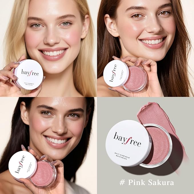 bayfree Multi Glow Balm, Cream Blush for Cheeks, Blush Balm Face Makeup, Radiant Finish, Hydrating, Creamy, Lightweight & Blendable Color, Face Makeup, 0.63 Oz
