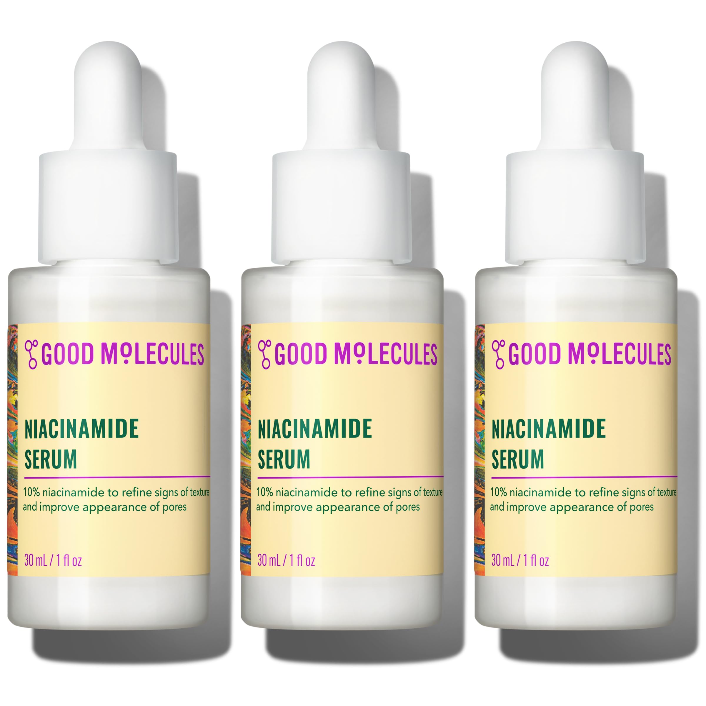 Good Molecules Niacinamide Serum Pack 3 – 30 ml Each (Total 90 ml) | 10% Niacinamide Serum to Target Blemishes, Uneven Skin Tone & Enlarged Pores