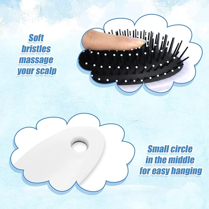 4 Pack Detangler Hair Brushes, Anti-static Massage Comb Hair Brush for Women Girls Curly Straight Long or Short Hair