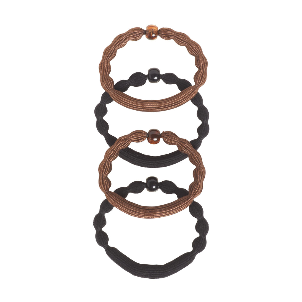 Goody Ouchless Forever Hair Elastics, 10 Ct, Brown & Black, 6MM, Damage-Free, 3X Stronger Ties, Retainable Shape, 16 Strand Inner Core, Styling Accessories for Women & Men, All Hair Types