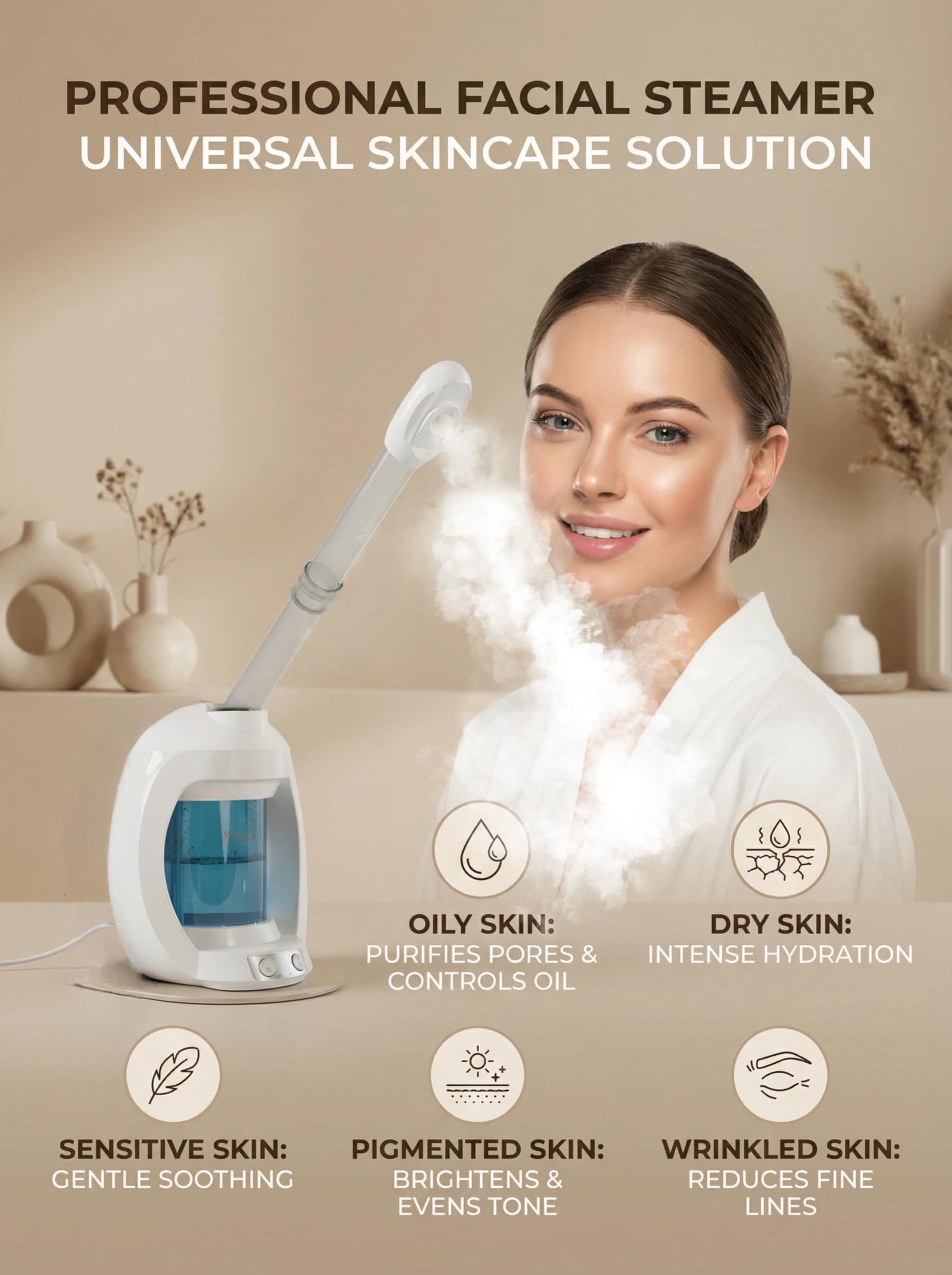 Facial Steamer, Face Steamer and Hair Steamer for Esthetician