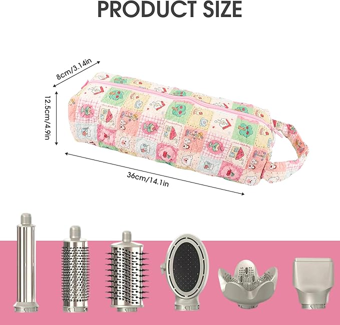 Quilted Hair Tools Travel Bag with Handle for Curling Irons Flat Irons