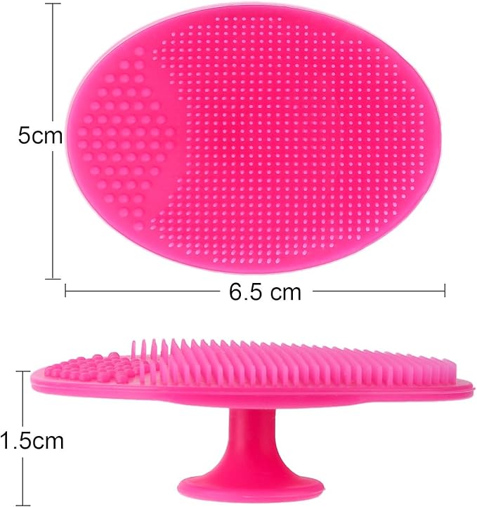 Tatuo 8 Pcs Face Scrubber Soft Silicone Face Scrubber Exfoliator Silicone Facial Cleansing Brush Cradle Cap Wash Brush Blackhead Pore Pad for Deep Cleaning Skin Care 8 Colors
