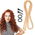 AOZUO Heatless Curling Rod Headband, Heatless Hair Curler Overnight for Long Short Hairs No Heat Overnight Curls with Thin Curlers to Sleep In for Long Hairs (Gold)