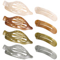 obeoby 8 Pcs Flat Hair Claw Clips For Women, 2 Styles French Barrettes Set